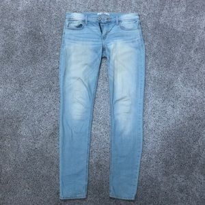 Light denim skinny jeans